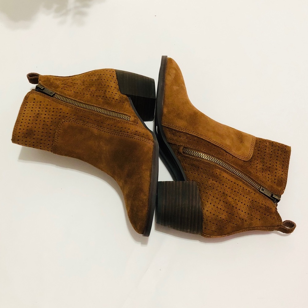 Lucky Brand Lashiya Suede Booties - Cedar 8.5M